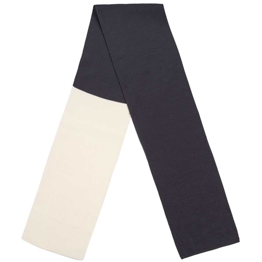 Шарф Real Talk Duo, молочный с графитовым / Миниатюра WWW (1000)