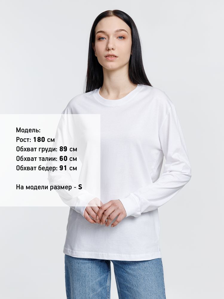 Футболка унисекс с длинным рукавом Pioneer LSL, белая / Миниатюра WWW (1000)