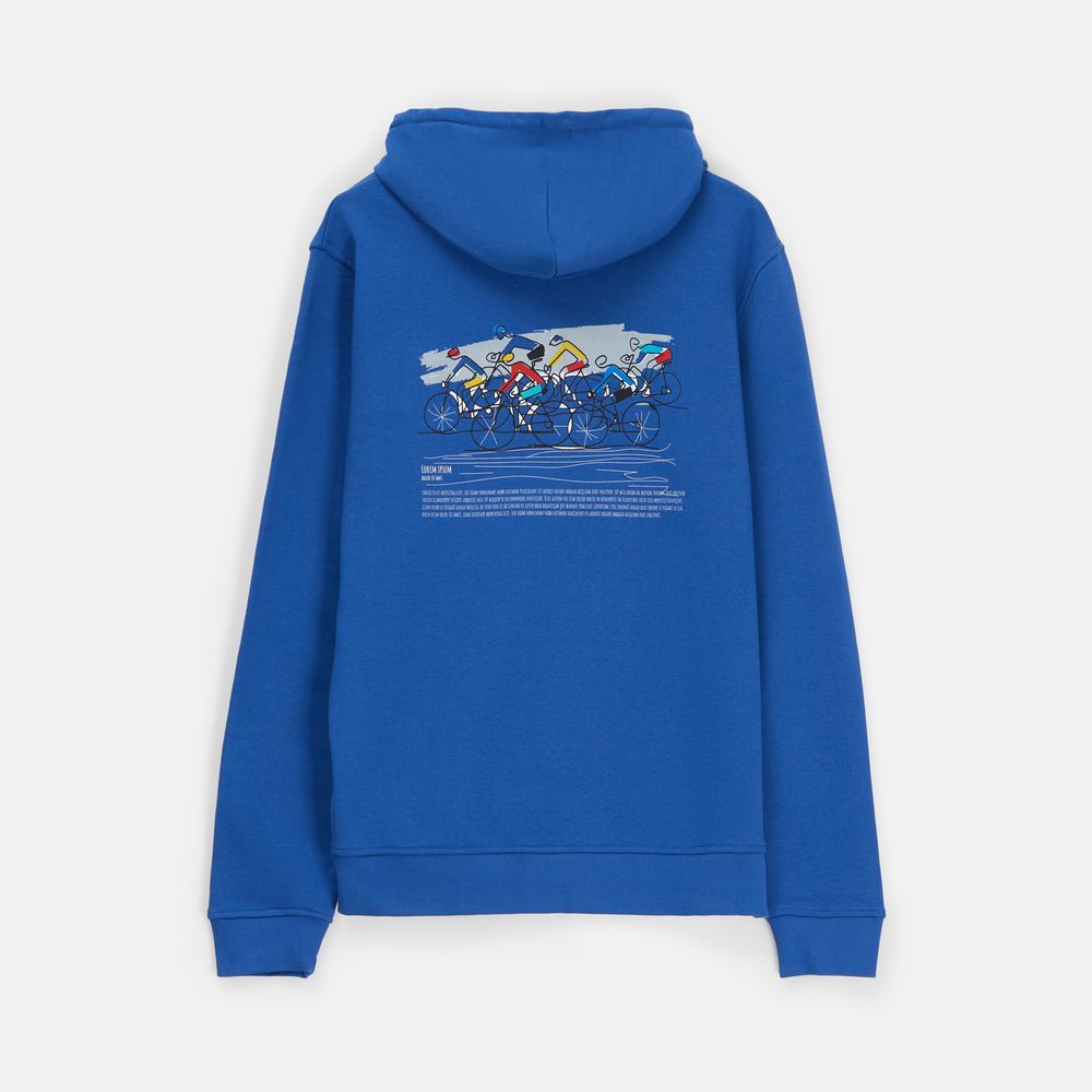 Толстовка унисекс Calipso, ярко-синяя (royal) / Миниатюра нанесения (1000)