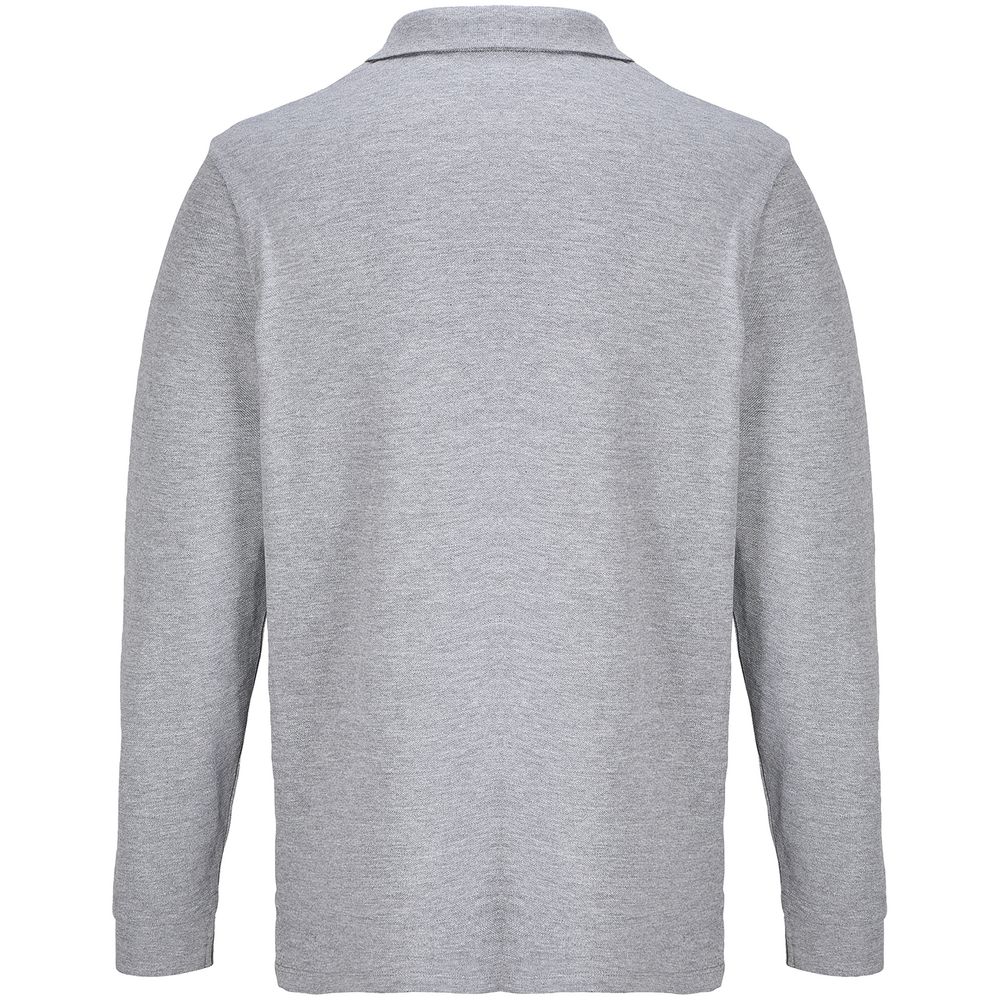 Рубашка поло унисекс с длинным рукавом Pacific LSL, серый меланж / Миниатюра WWW (1000)