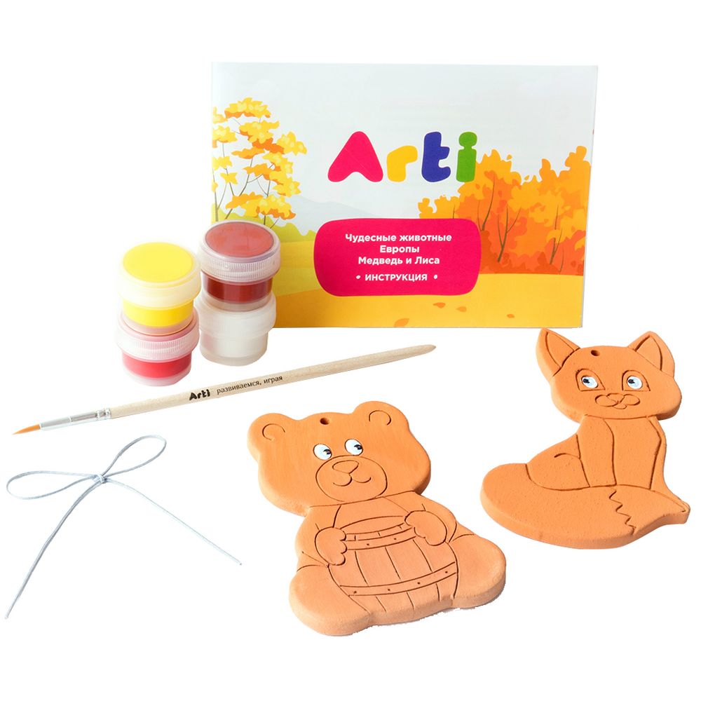 Набор для творчества «Чудесные животные. Европа: медведь и лиса» / Миниатюра WWW (1000)