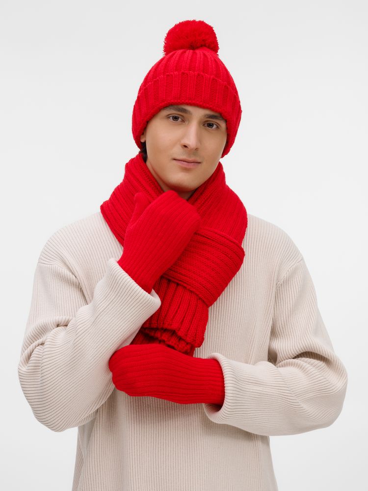 Шарф HappyGo, красный / Миниатюра WWW (1000)