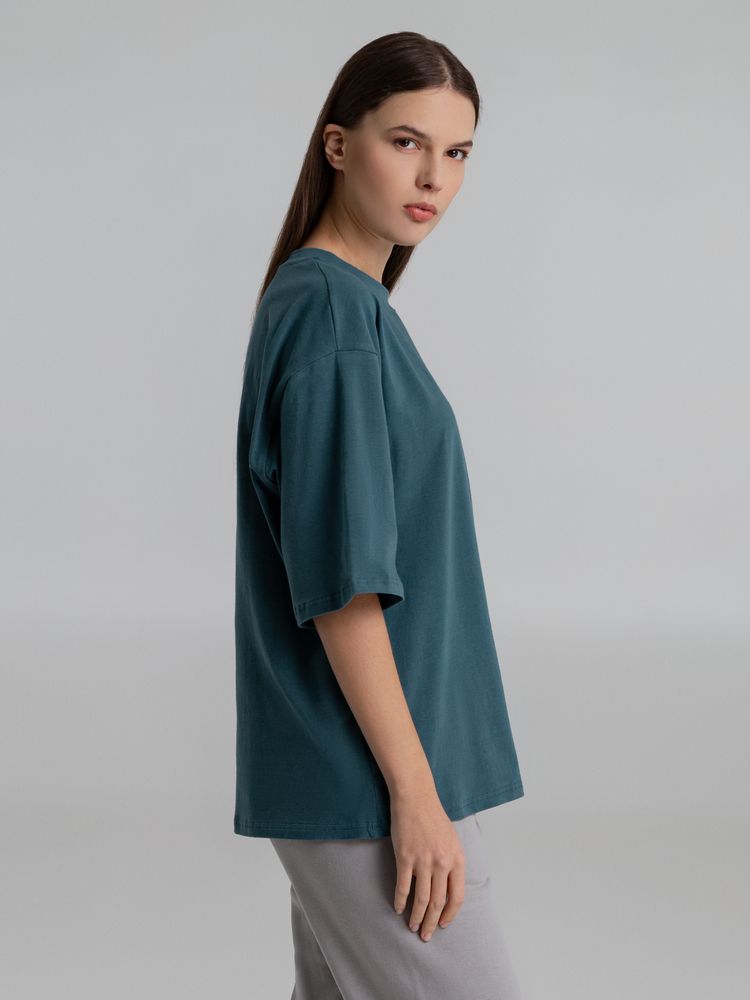 Футболка оверсайз Slope, бирюзовая (морская волна) / Миниатюра WWW (1000)