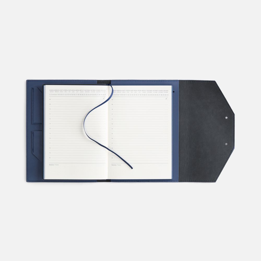 Ежедневник-органайзер Clean Slate, недатированный, синий / Миниатюра WWW (1000)