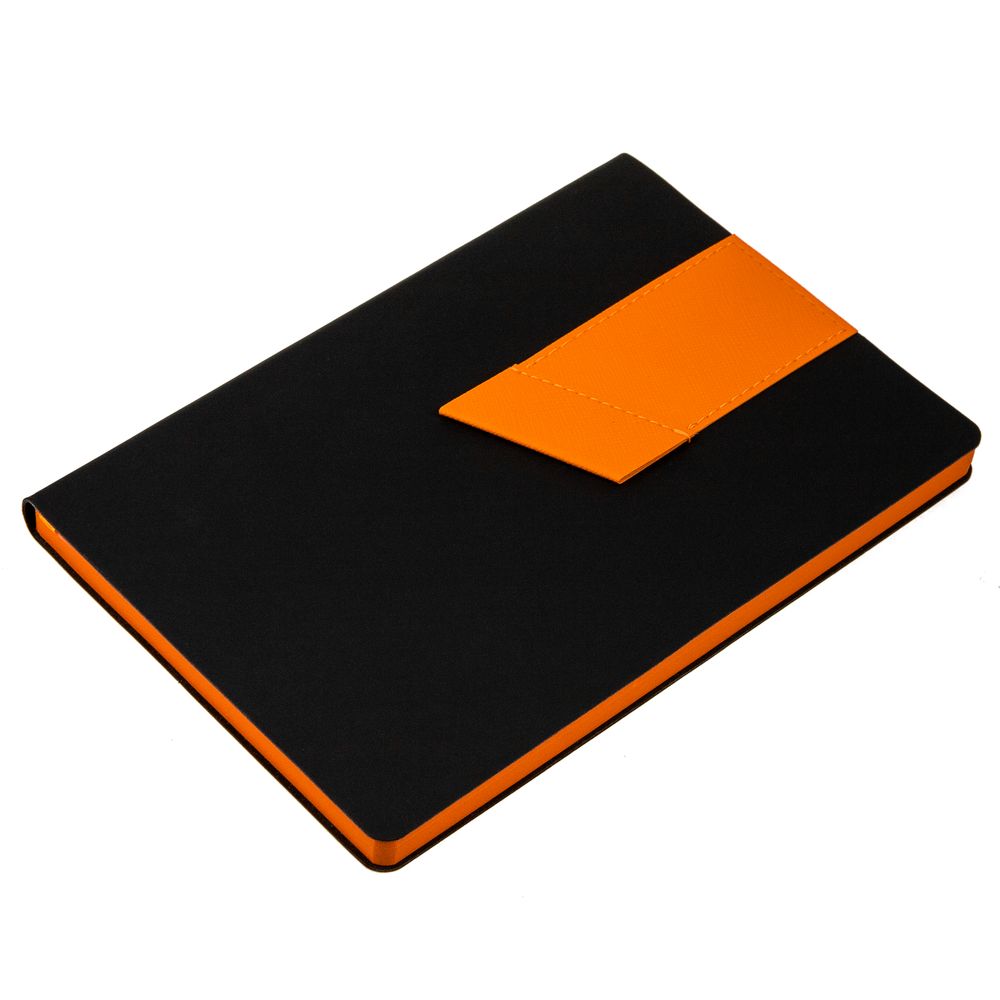 Ежедневник Bookmark, недатированный, черный с оранжевым / Миниатюра WWW (1000)