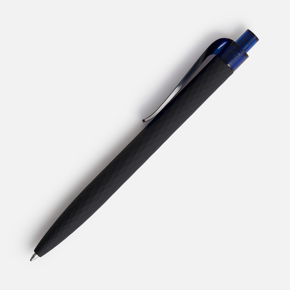 Ручка шариковая Prodir QS01 PRT-P Soft Touch, черная с синим / Миниатюра WWW (1000)