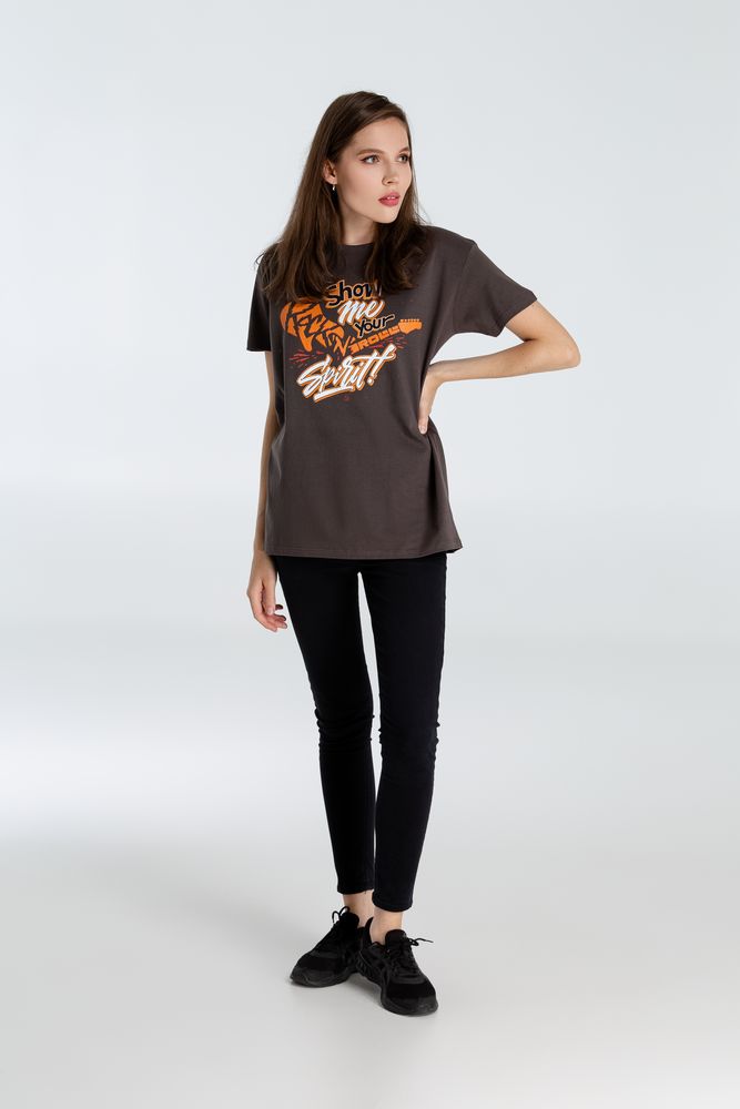 Футболка Show Me Your Rock'n'roll Spirit, темно-серая / Миниатюра WWW (1000)