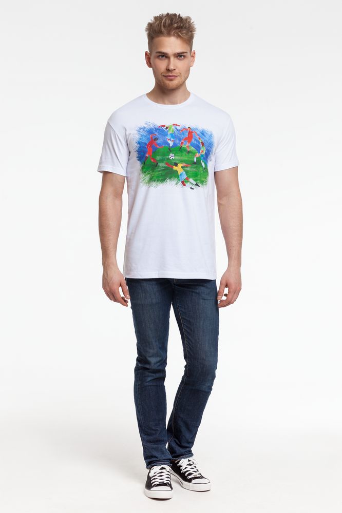 Футболка мужская «Футбол via Матисс» 160, белая / Миниатюра WWW (1000)