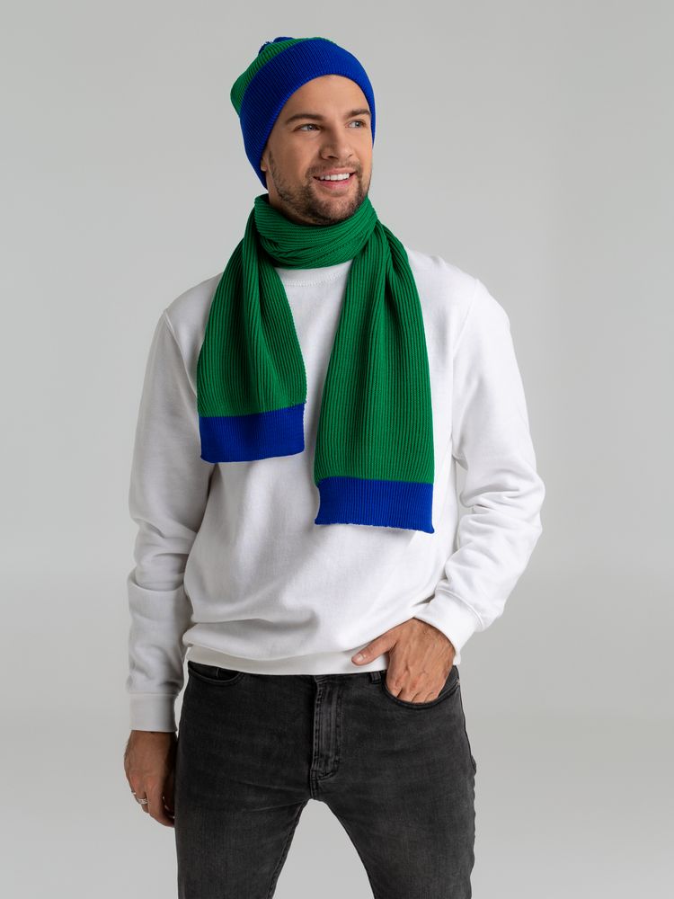 Шарф Snappy, зеленый с синим / Миниатюра WWW (1000)