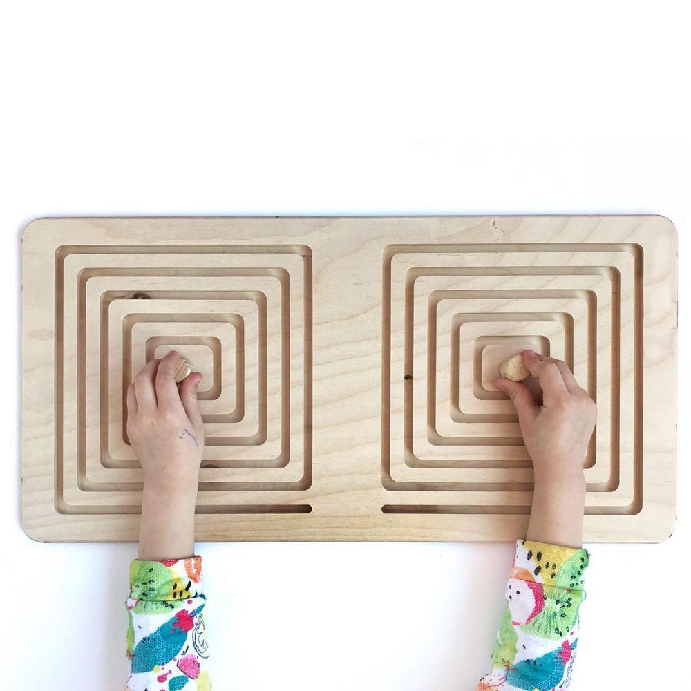 Межполушарная доска Wood Games, квадратная спираль / Миниатюра WWW (1000)