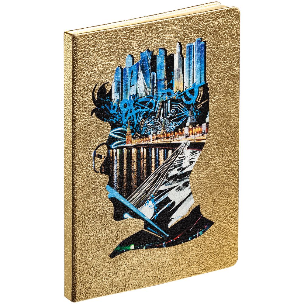Блокнот Moscow Boy, золотистый / Миниатюра WWW (1000)
