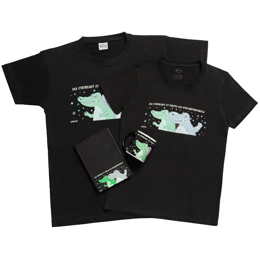 Футболка «Крокодилобегемоты», черная / Миниатюра WWW (1000)