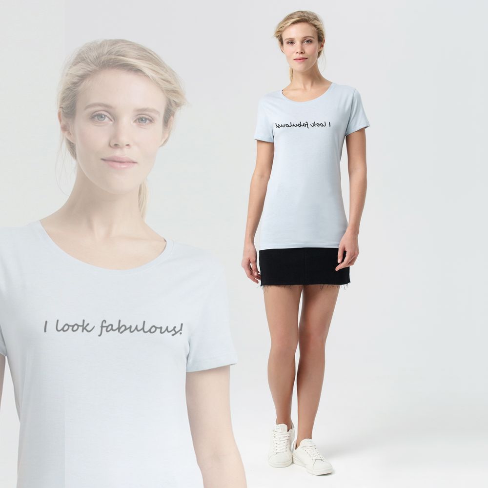 Футболка женская I Look Fabulous, голубая / Миниатюра WWW (1000)