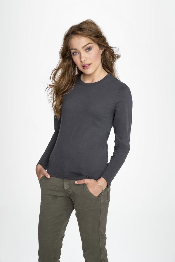 Футболка с длинным рукавом Imperial LSL Women, темно-серая (графит) / Миниатюра WWW (1000)