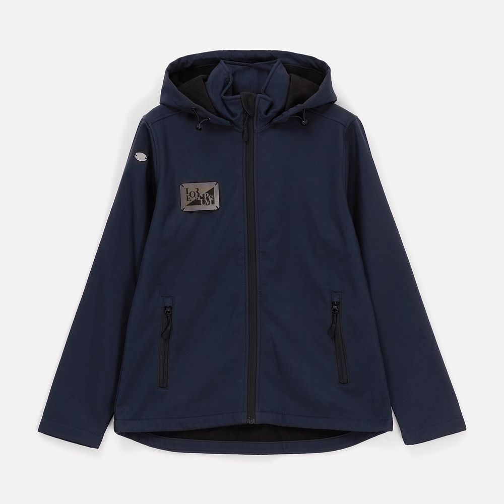 Куртка софтшелл с капюшоном мужская Race Men, темно-синяя / Миниатюра нанесения (1000)