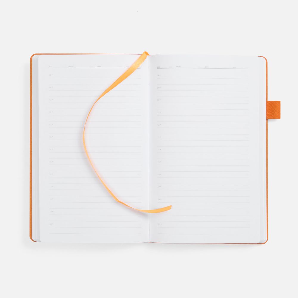 Ежедневник White Shall, недатированный, бело-оранжевый / Миниатюра WWW (1000)