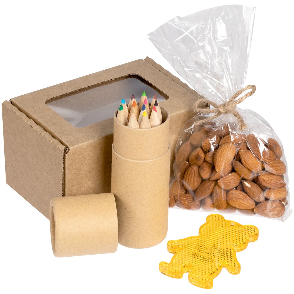 Коробка с окошком Knick Knack, крафт / Миниатюра WWW (1000)