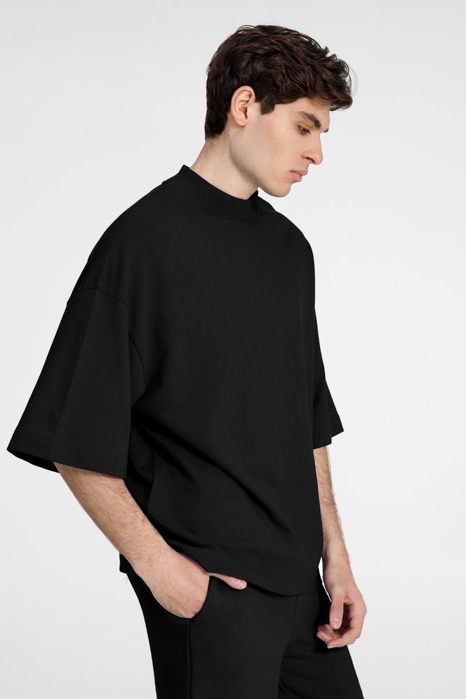 Футболка оверсайз унисекс T9, черная / Миниатюра WWW (1000)