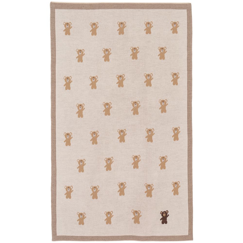 Плед детский с мишками Beastie Toys, бежевый / Миниатюра WWW (1000)