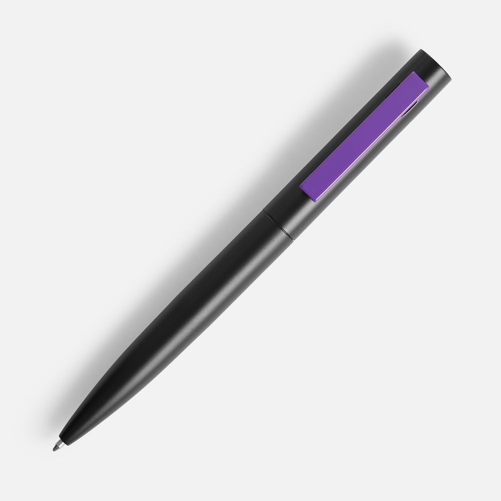 Ручка шариковая Inkolor, черная с фиолетовым / Миниатюра WWW (1000)