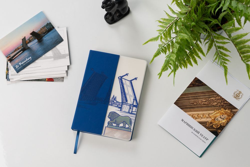 Блокнот «Города. Санкт-Петербург», синий / Миниатюра WWW (1000)