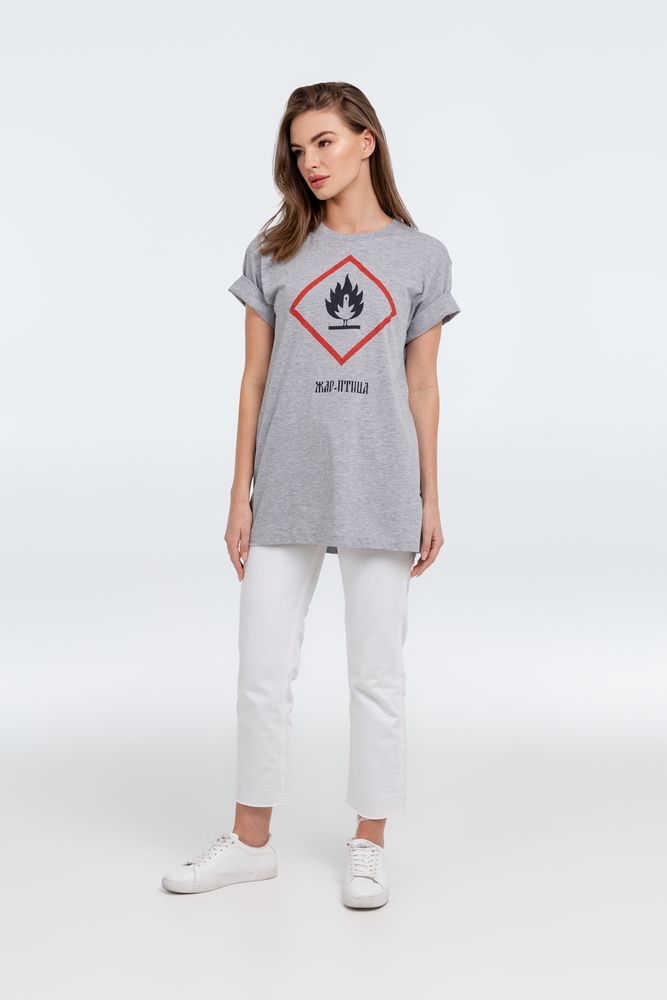 Футболка «Жар-птица», серый меланж / Миниатюра WWW (1000)