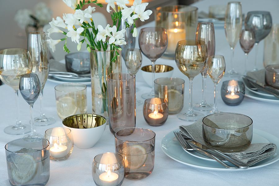 Набор из 4 стаканов Polka, металлик / Миниатюра WWW (1000)