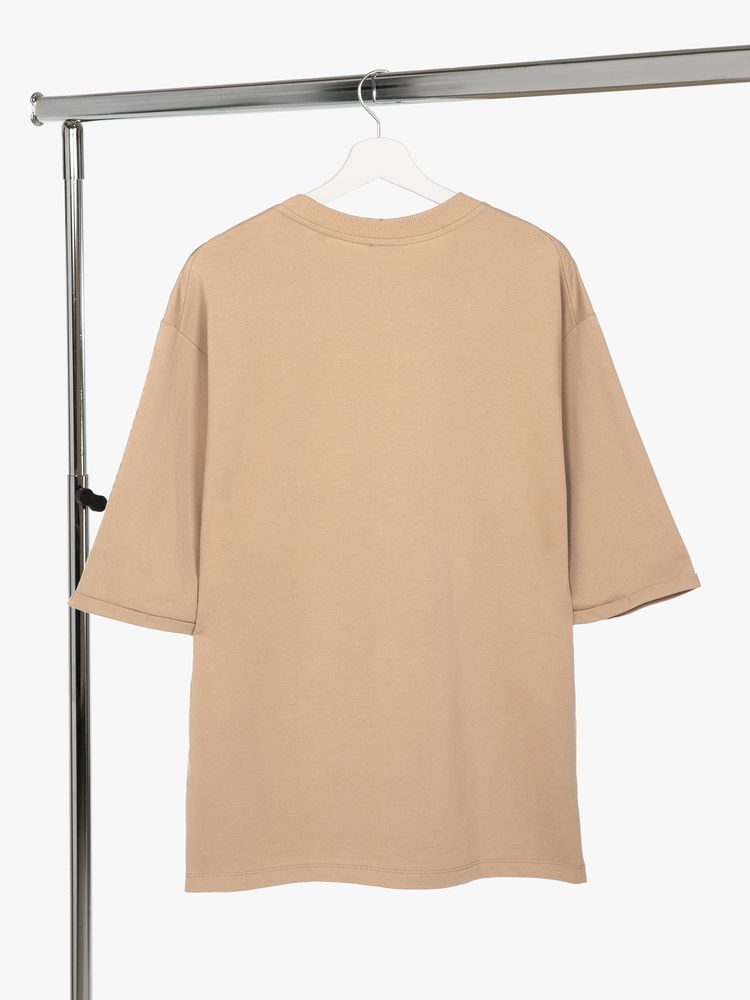Футболка оверсайз унисекс Kosmos 2.0, бежевая / Миниатюра WWW (1000)
