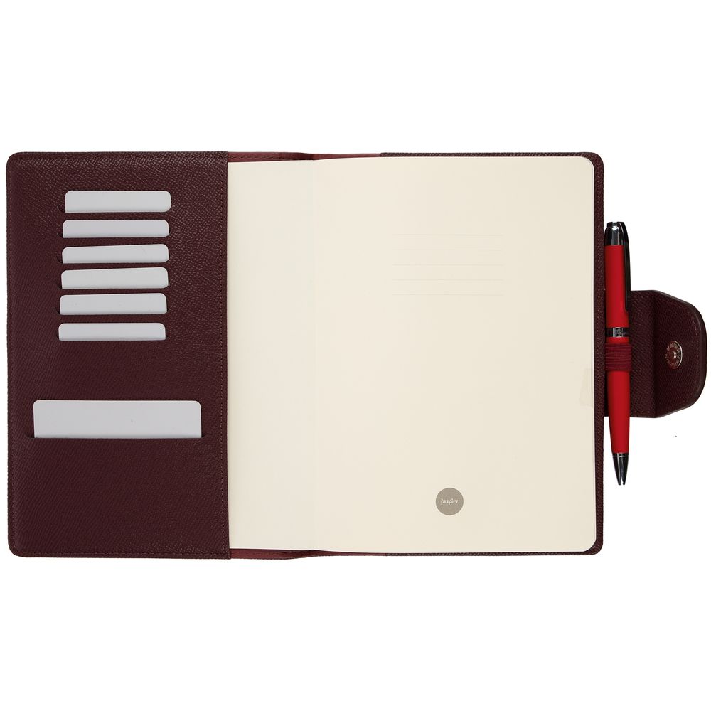 Блокнот Tactic в суперобложке, бордовый / Миниатюра WWW (1000)