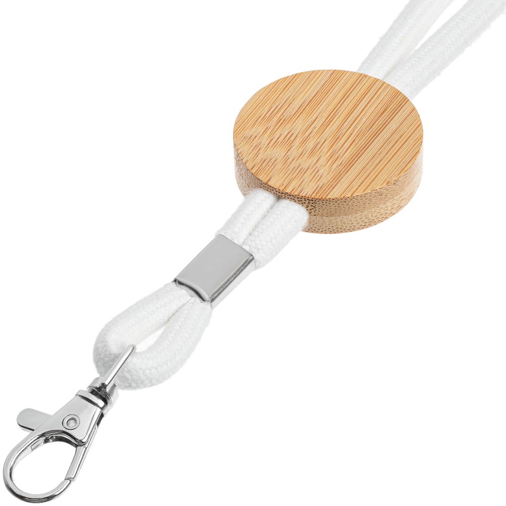 Шнурок для бейджа Tube Wood, белый / Миниатюра WWW (1000)