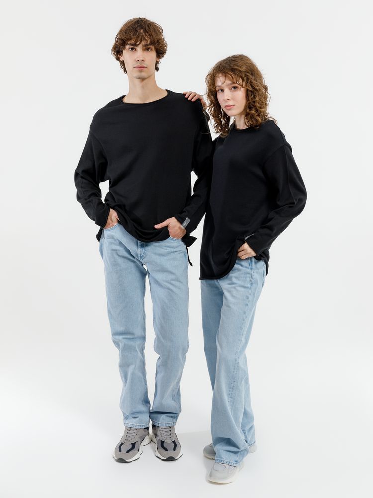 Лонгслив унисекс Siluetti Fuori, черный / Миниатюра WWW (1000)