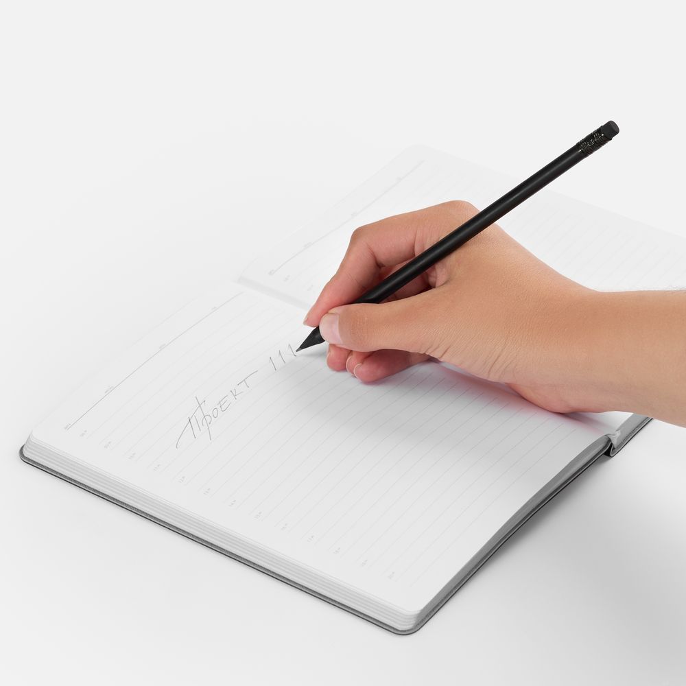 Карандаш простой Hand Friend с ластиком, черный / Миниатюра WWW (1000)