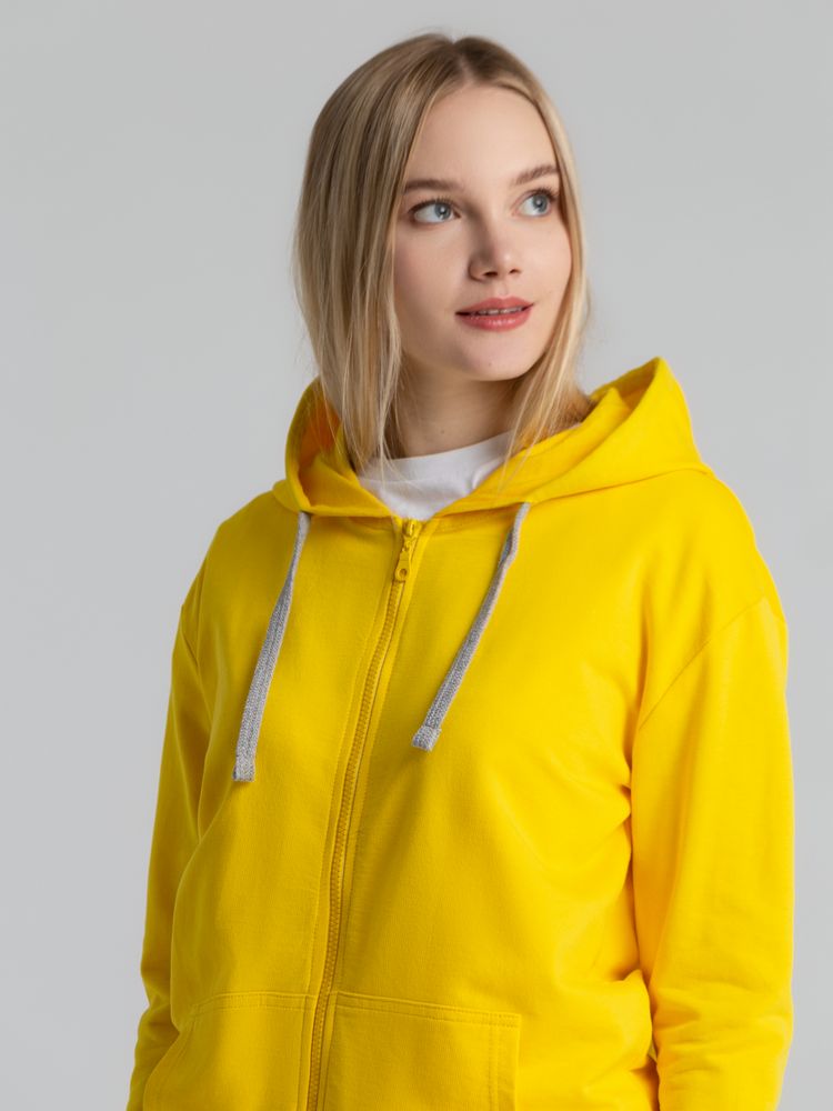 Толстовка на молнии с капюшоном Unit Siverga, желтая / Миниатюра WWW (1000)