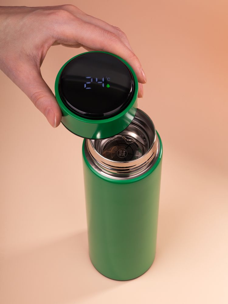 Смарт-бутылка с заменяемой батарейкой Long Therm, зеленая / Миниатюра WWW (1000)
