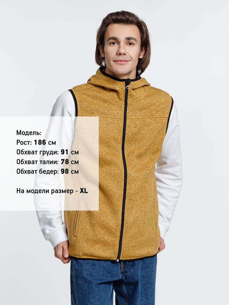 Жилет с капюшоном унисекс Gotland, горчичный / Миниатюра WWW (1000)