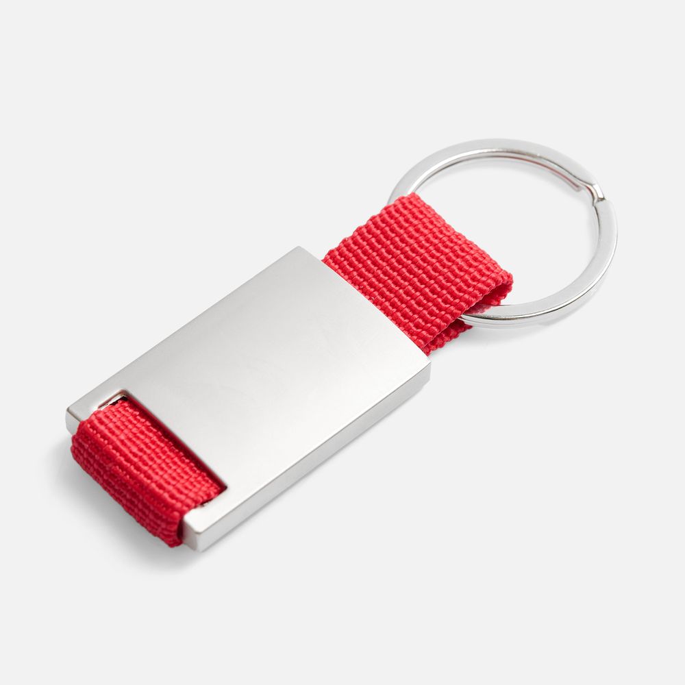 Брелок Inlet с тканевой вставкой, красный / Миниатюра WWW (1000)