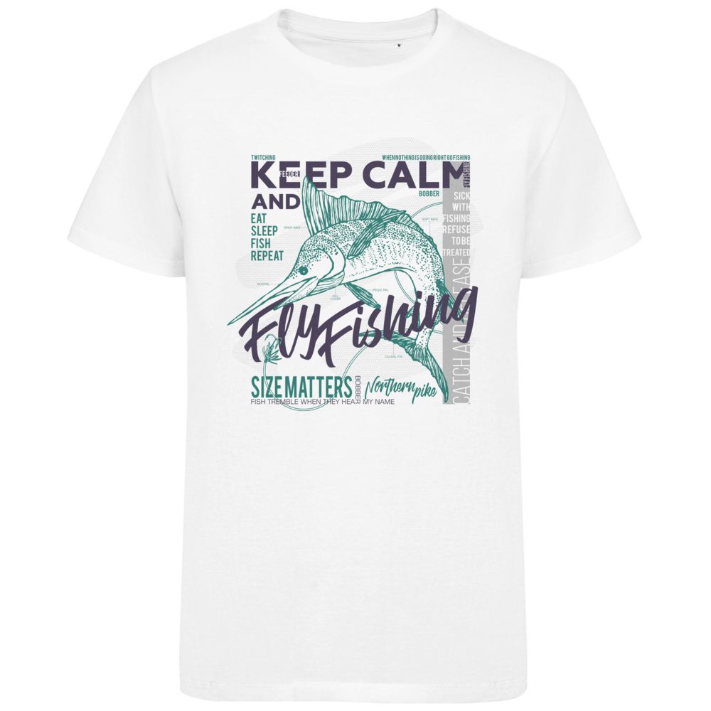 Футболка Fishing, белая / Миниатюра WWW (1000)