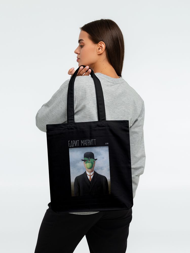 Холщовая сумка «Едрит Магритт», черная / Миниатюра WWW (1000)