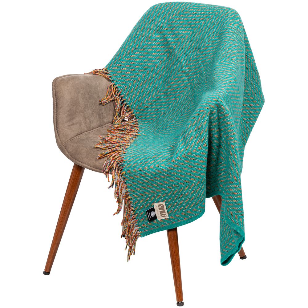 Плед Brera Verde Smeraldo, бирюзовый / Миниатюра WWW (1000)