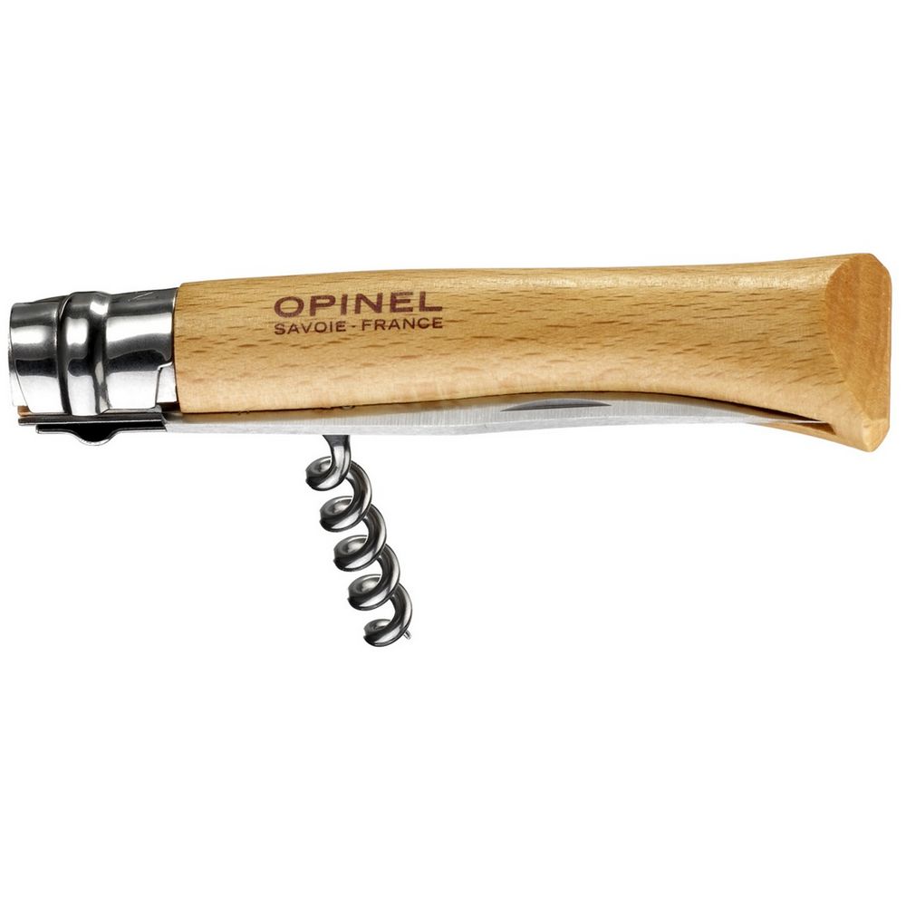 Нож Opinel No 10 со штопором, бук / Миниатюра WWW (1000)