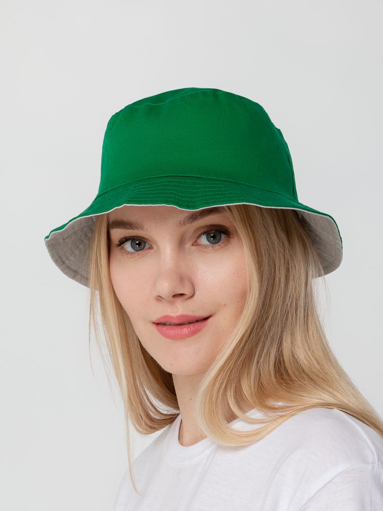 Панама Summer двусторонняя, зеленая с серым / Миниатюра WWW (1000)