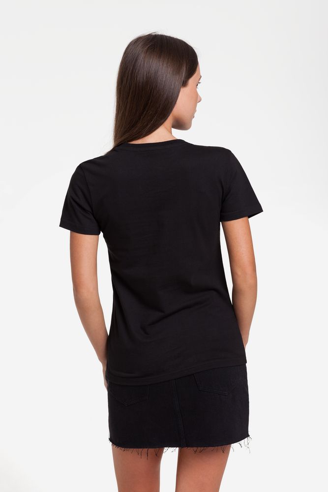 Футболка женская «...аться нужно с чувством», черная / Миниатюра WWW (1000)