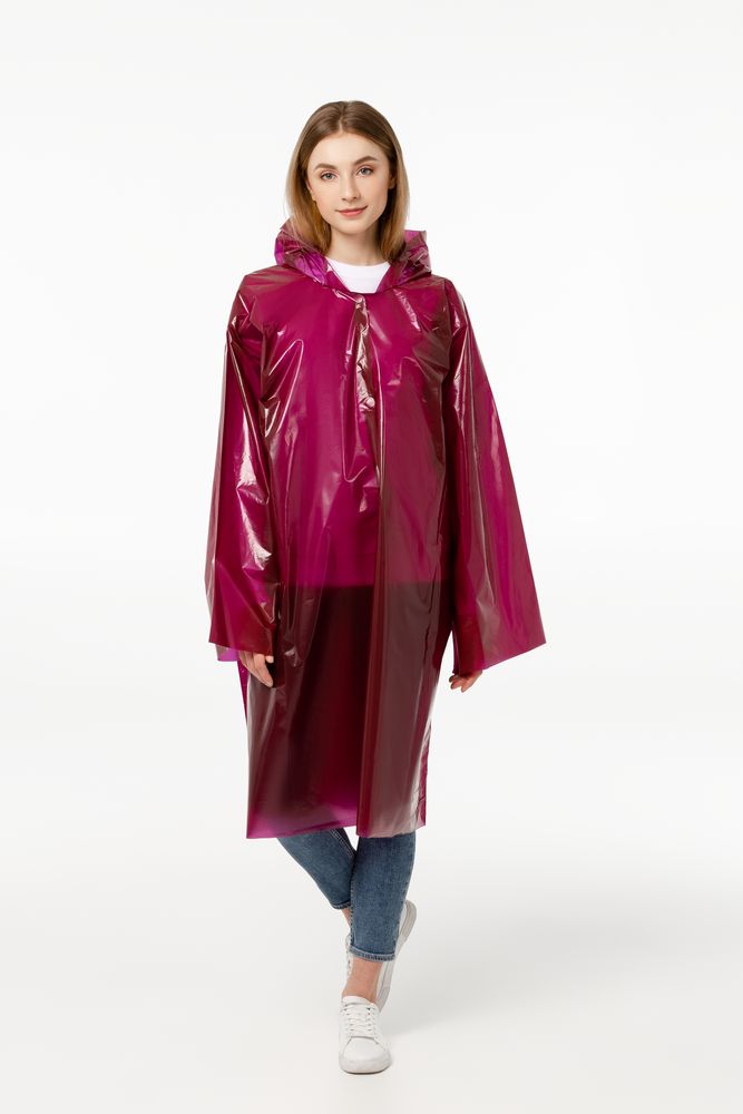 Дождевик-плащ CloudTime, бордовый / Миниатюра WWW (1000)
