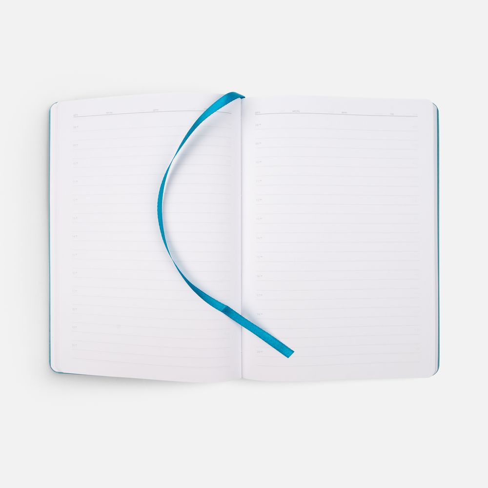 Ежедневник Tact, недатированный, бирюзовый / Миниатюра WWW (1000)