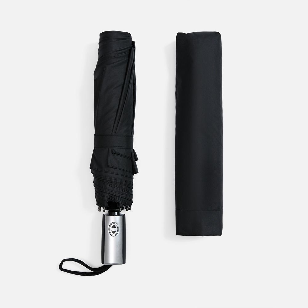 Зонт складной Fiber, черный / Миниатюра WWW (1000)