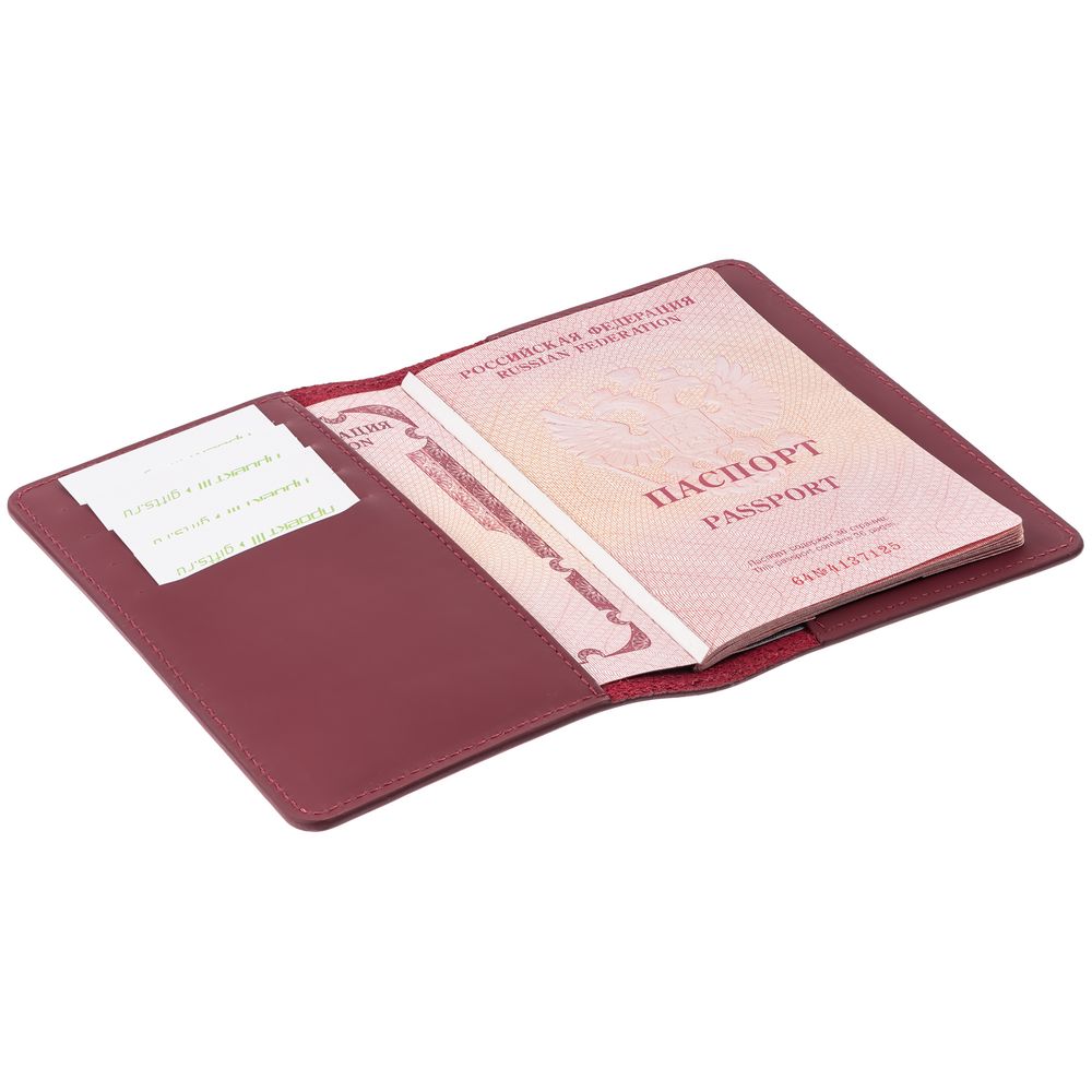 Обложка для паспорта Alaska, бордовая / Миниатюра WWW (1000)