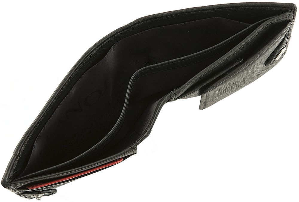 Кошелек Inserto на кнопке, черный / Миниатюра WWW (1000)