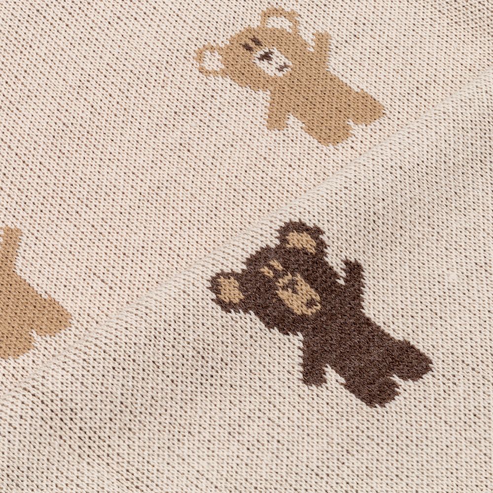 Плед детский с мишками Beastie Toys, бежевый / Миниатюра WWW (1000)