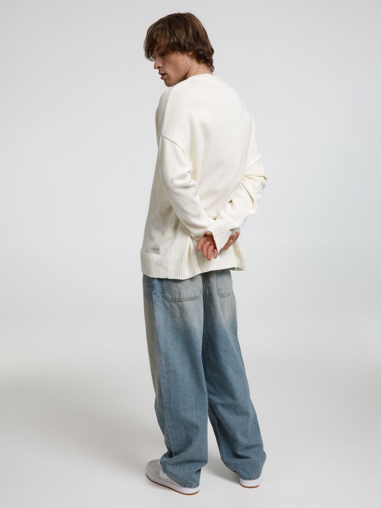 Джемпер оверсайз унисекс Stated в сумке, белый (молочный) / Миниатюра WWW (1000)