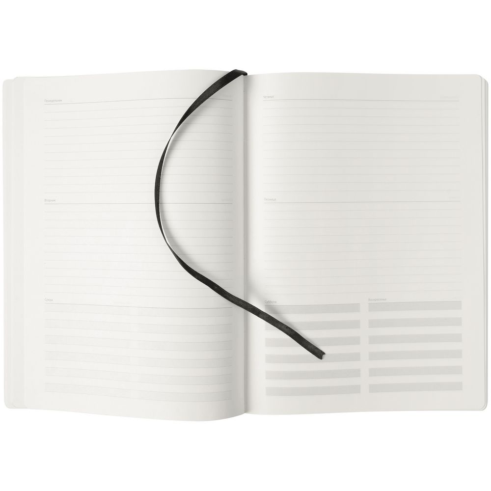 Еженедельник Shall Maxi, недатированный, черный / Миниатюра WWW (1000)